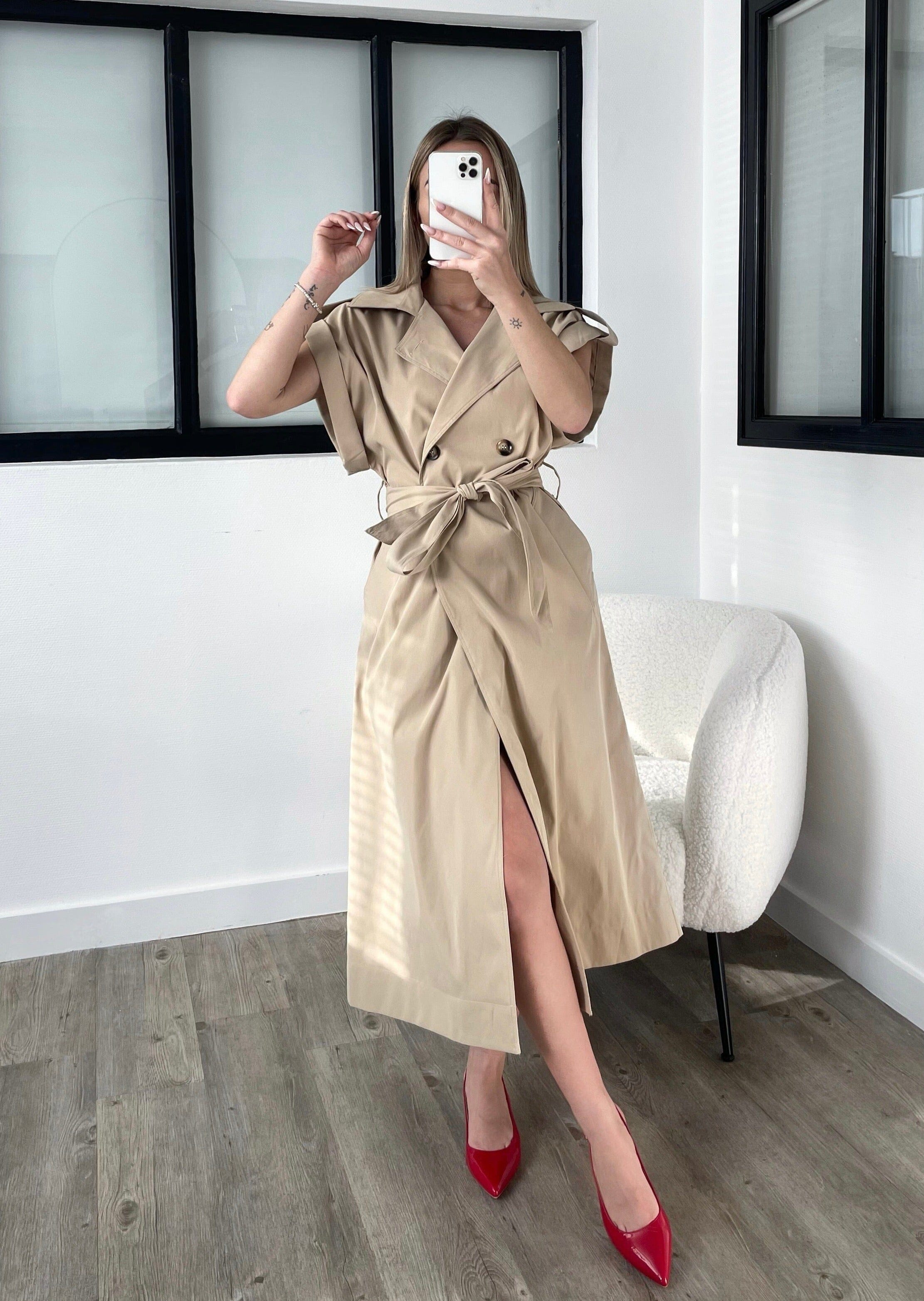 Robe trench beige